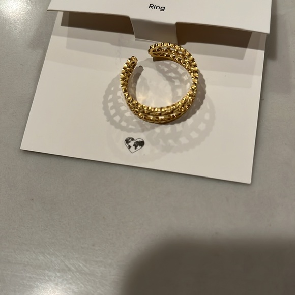 Marissa Layered Gold Leaf Ring - Picture 6 of 9